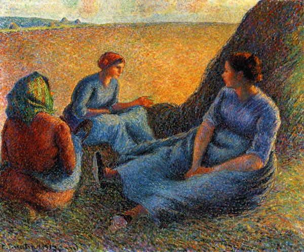 Rast bei der Heuernte von Camille Pissarro