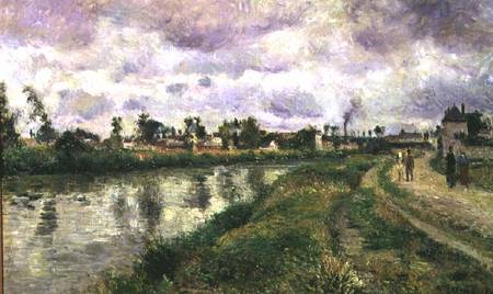 River Scene von Camille Pissarro