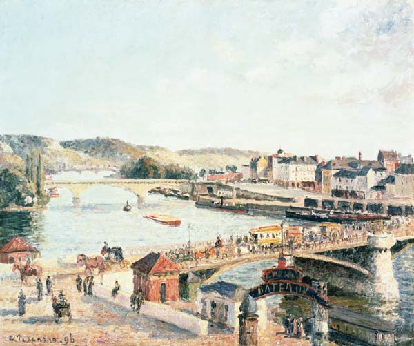 Ein sonniger Nachmittag in Rouen von Camille Pissarro