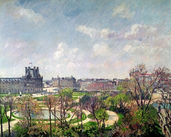 The Garden of the Tuileries, Morning, Spring von Camille Pissarro