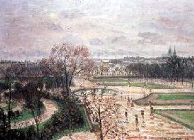 The Garden of the Tuileries in Rainy Weather 1899