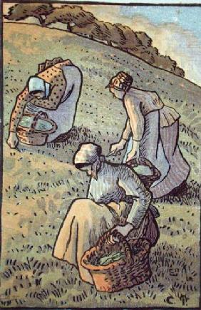 Women Gathering Mushrooms, from 'Travaux des Champs' published