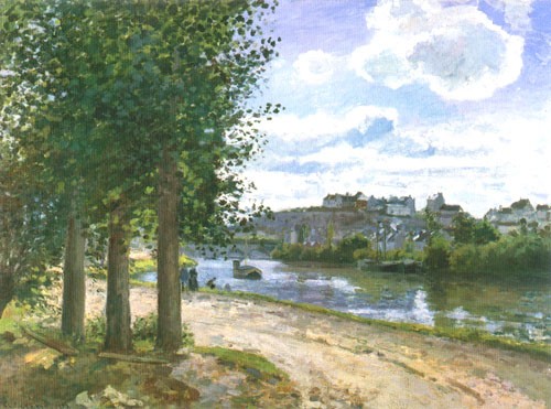 Die Ufer der Oise I von Camille Pissarro