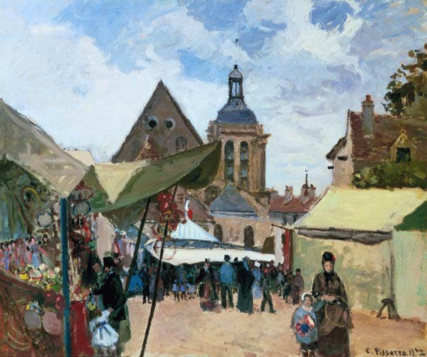 Volksfest im September, Pontoise von Camille Pissarro