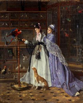 Beim Vogelhändler (At the birdseller’s) 1873
