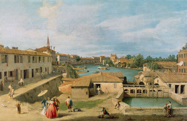 Dolo (Brenta) von Giovanni Antonio Canal (Canaletto)