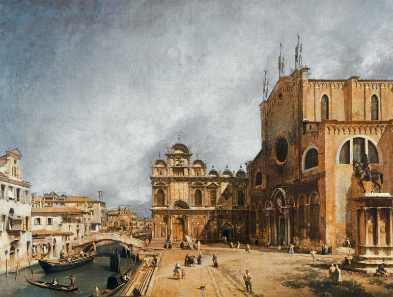 SS. Giovanni e Paolo and the Scuola di S. Marco von Giovanni Antonio Canal (Canaletto)