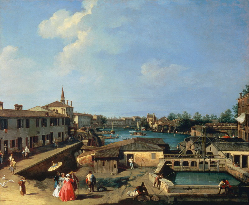 Schleusen von Dolo von Giovanni Antonio Canal (Canaletto)