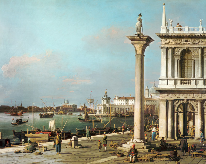 View of The Entrance to the Grand Canal from the Piazzetta von Giovanni Antonio Canal (Canaletto)