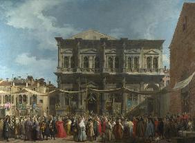 Der Festtag des heiligen Rochus in Venedig von Giovanni Antonio Canal (Canaletto)