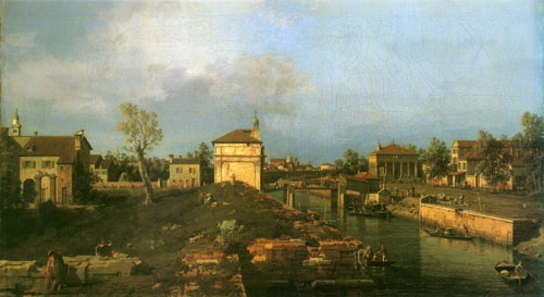 Padua: the Brenta Canal and the Porta Portello von Giovanni Antonio Canal (Canaletto)