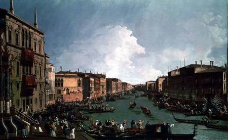 A Regatta on the Grand Canal von Giovanni Antonio Canal (Canaletto)