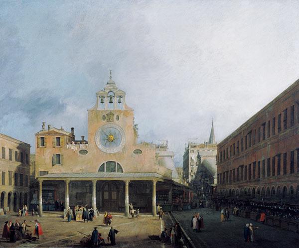 Der Platz von San Giacomo di Rialto in Venedig 1730