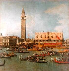 View of the Palace of St Mark, Venice, with preparations for the Doge's Wedding 18: Jh