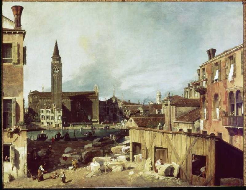 Venedig, Canal Grande, Kirche u.Scuola della Carità von Giovanni Antonio Canal (Canaletto)
