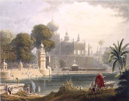 View of Sassoor in the Deccan, from Volume II of 'Scenery, Costumes and Architecture of India', draw von Captain Robert M. Grindlay