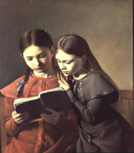 The Artist's two youngest sisters von Carl-Christian-Constantin Hansen