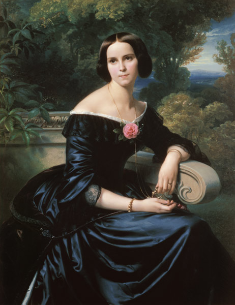 Bildnis der Sophie Eugenie Freifrau von Mumm, geborene Lutteroth. von Carl Ferdinand Sohn
