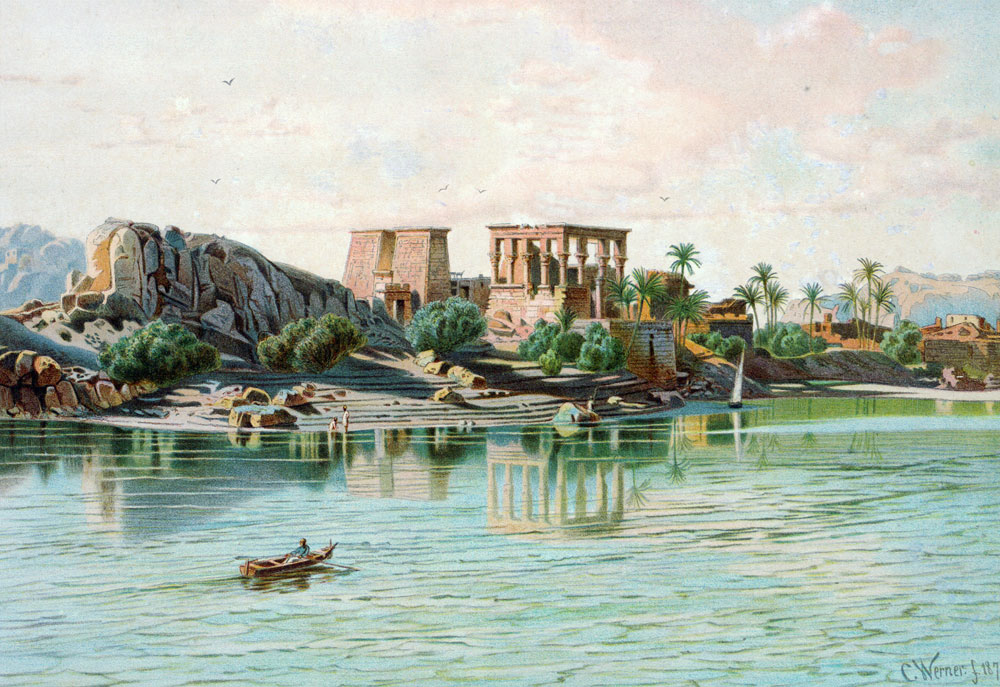 Philae, Tempelruinen von Carl Friedrich Heinrich Werner