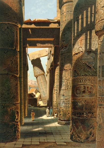 Tempelruinen zu Karnak von Carl Friedrich Heinrich Werner