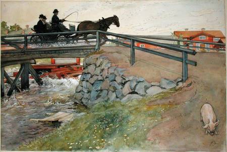The Bridge, from 'A Home' series von Carl Larsson