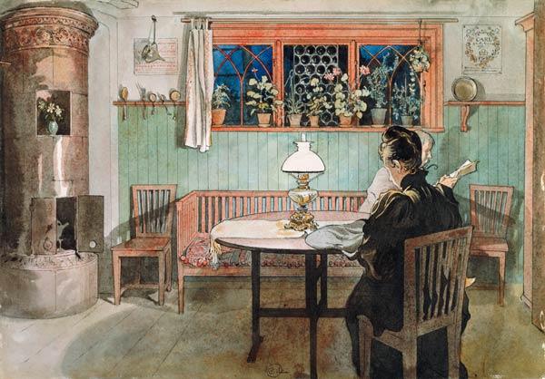 When the Children have Gone to Bed, from 'A Home' series c.1895  on