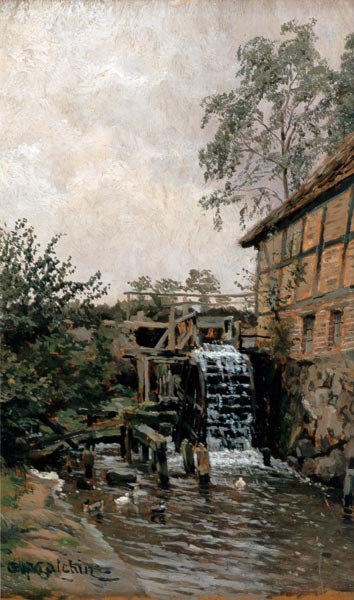 Wassermühle in Langen-Brütz. von Carl Malchin