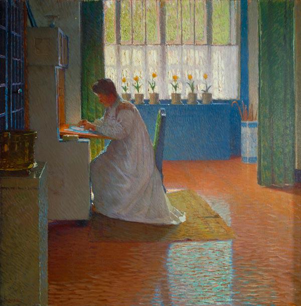 Mein Wohnzimmer (mit Anna Moll, der Gemahlin des Künstlers) 1903