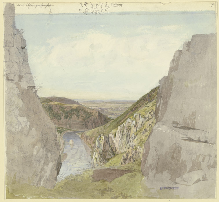 Blick vom Rheingrafenstein in das Nahetal von Carl Morgenstern