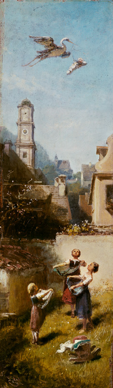 Der Klapperstorch von Carl Spitzweg