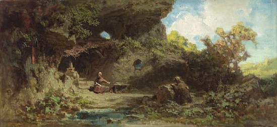 A Hermit in the Mountains von Carl Spitzweg