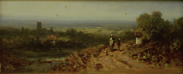 C.Spitzweg, Landschaft mit Reiter von Carl Spitzweg