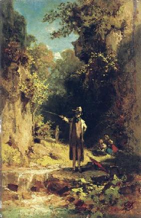 Der Angler Um 1860