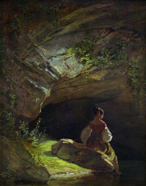 Spitzweg / Girl at the Grotto / Painting von Carl Spitzweg