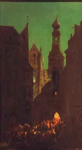 München, Marienplatz / Carl Spitzweg