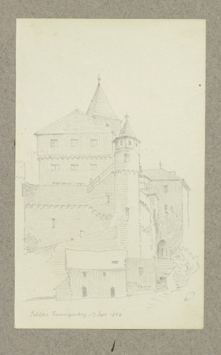 Ansicht von Burg Zwingenberg von Carl Theodor Reiffenstein