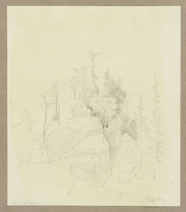 Baumbestandene Felsklippen von Carl Theodor Reiffenstein