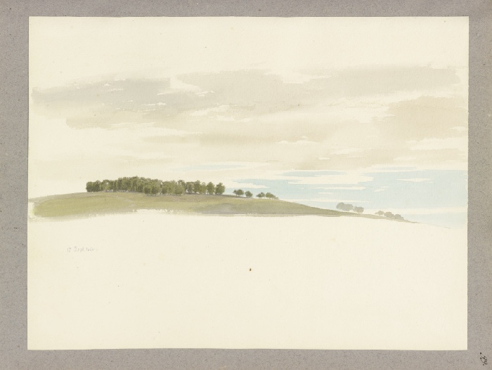 Baumbestandene Hügelkuppe von Carl Theodor Reiffenstein