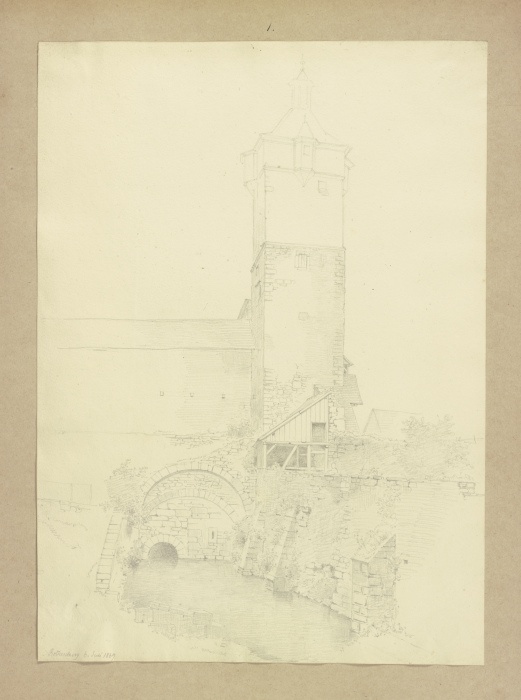 Der Klingentorturm in Rothenburg ob der Tauber von Carl Theodor Reiffenstein