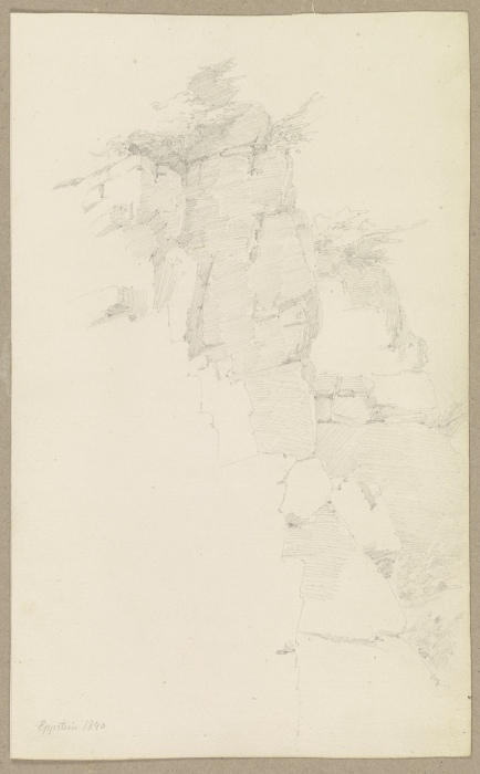 Felswand bei Eppstein von Carl Theodor Reiffenstein