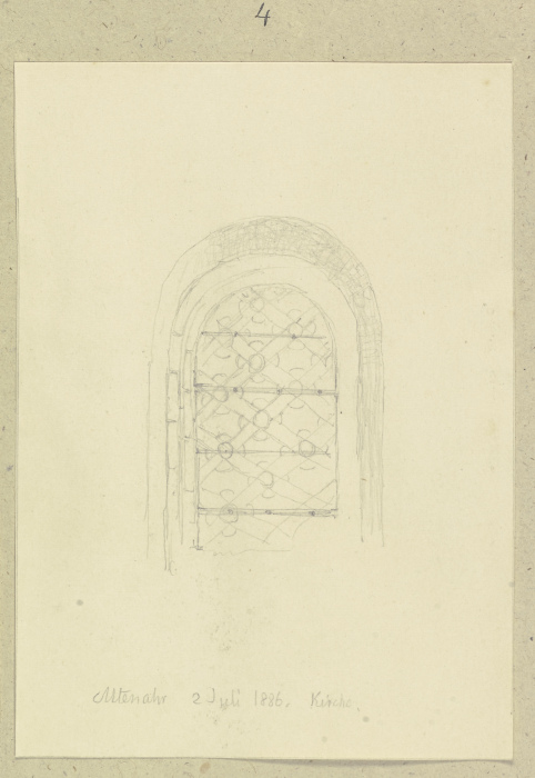 Fenster einer Kirche in Altenahr von Carl Theodor Reiffenstein