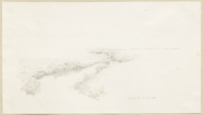 Flusslandschaft bei Salzschlirf von Carl Theodor Reiffenstein
