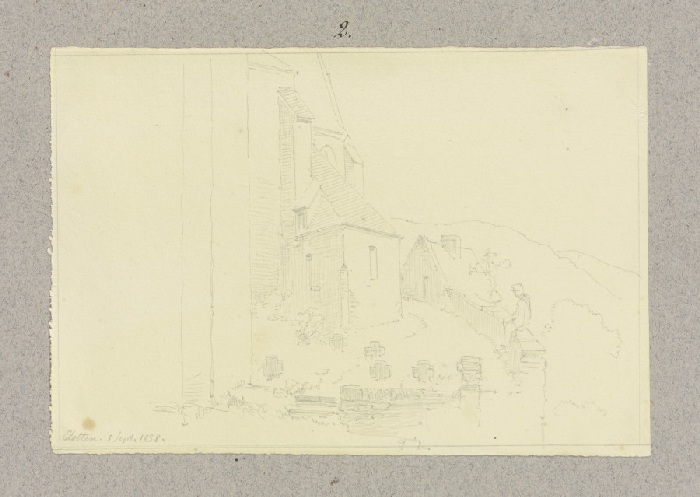 Kirchhof mit St. Maxim in Klotten von Carl Theodor Reiffenstein