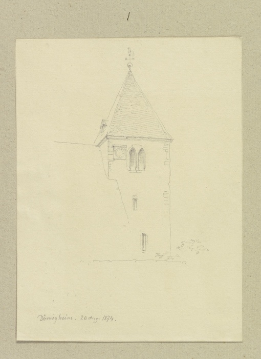 Kirchturm in Maintal-Dörnigheim von Carl Theodor Reiffenstein