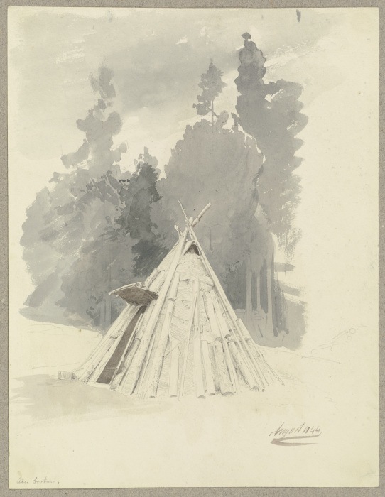 Köhlerhütte am Brocken von Carl Theodor Reiffenstein