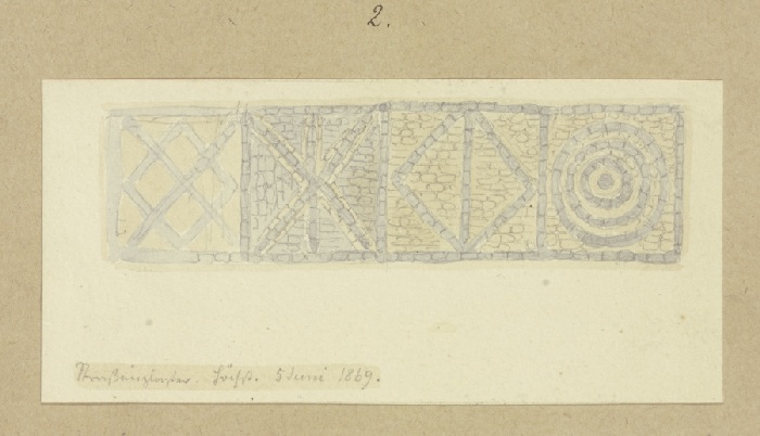 Muster im Kopfsteinpflaster in Höchst von Carl Theodor Reiffenstein