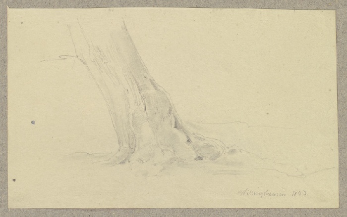 Schief gewachsener Baum bei Willingshausen von Carl Theodor Reiffenstein