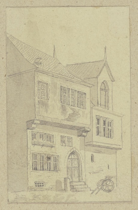 Stadthaus mit Handkarren von Carl Theodor Reiffenstein