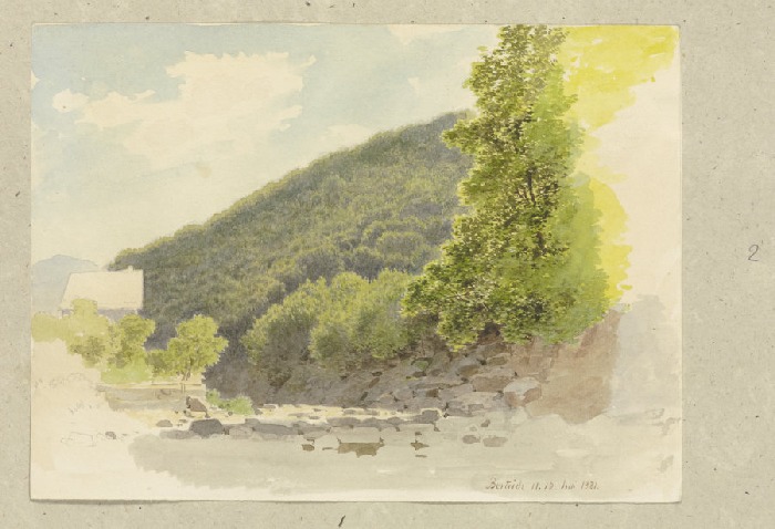 Trockengefallenes Flussbett in Bertrich von Carl Theodor Reiffenstein