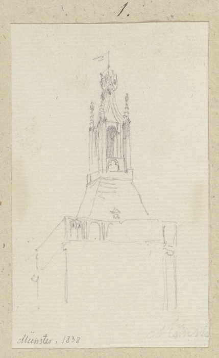 Turmhelm von St. Peter und Paul in Münster-Sarmsheim von Carl Theodor Reiffenstein